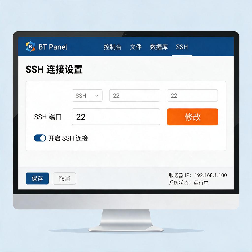 宝塔面板SSH端口修改 第1张 宝塔面板SSH端口修改 第1张