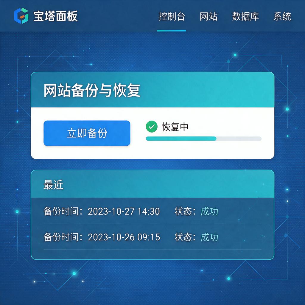 宝塔面板网站备份恢复 第1张 宝塔面板网站备份恢复 第1张