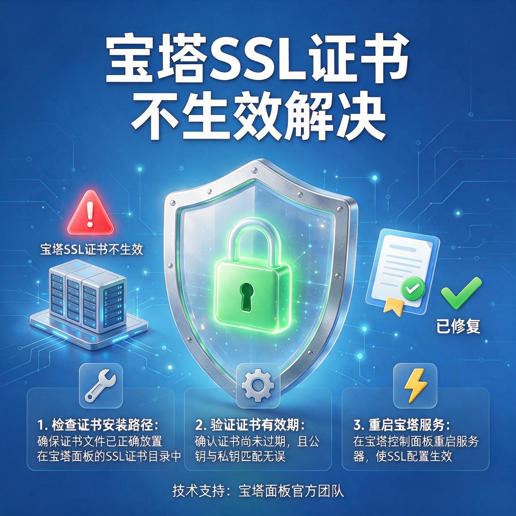 宝塔SSL证书不生效解决 第1张 宝塔SSL证书不生效解决 第1张
