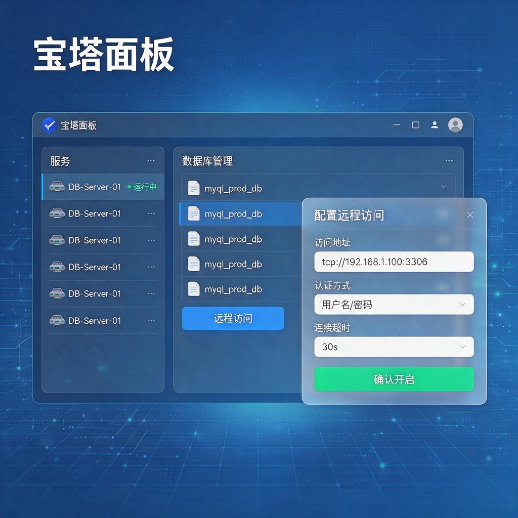 宝塔面板远程访问数据库 第1张 宝塔面板远程访问数据库 第1张