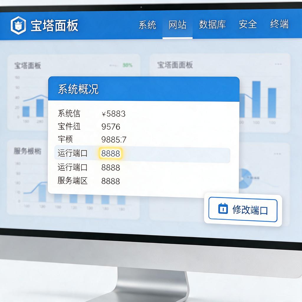 宝塔面板修改默认端口 第1张 宝塔面板修改默认端口 第1张