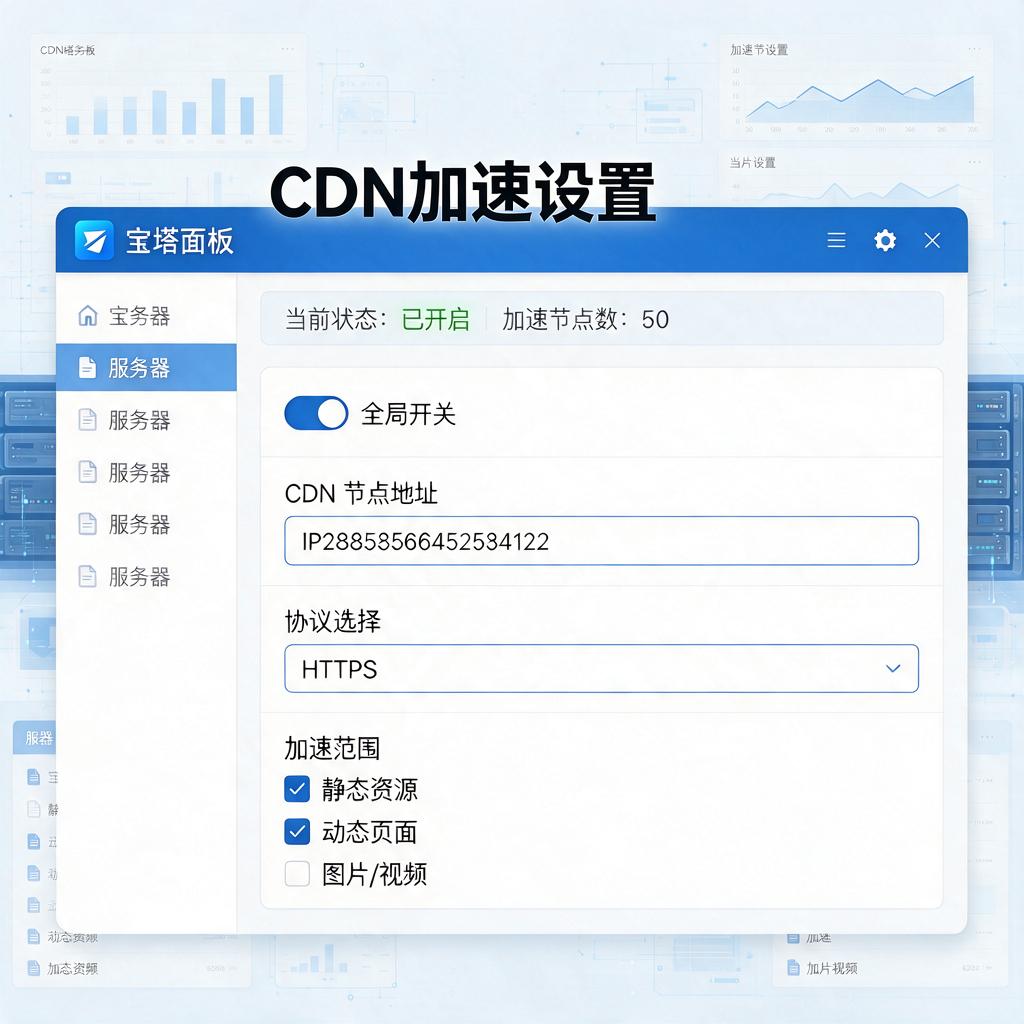 宝塔面板CDN加速设置