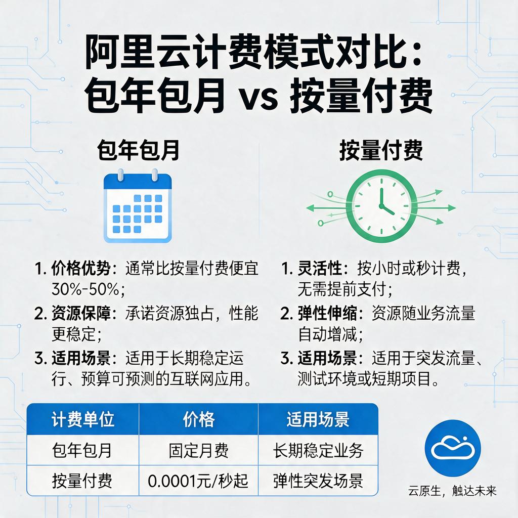 阿里云包年包月和按量付费区别