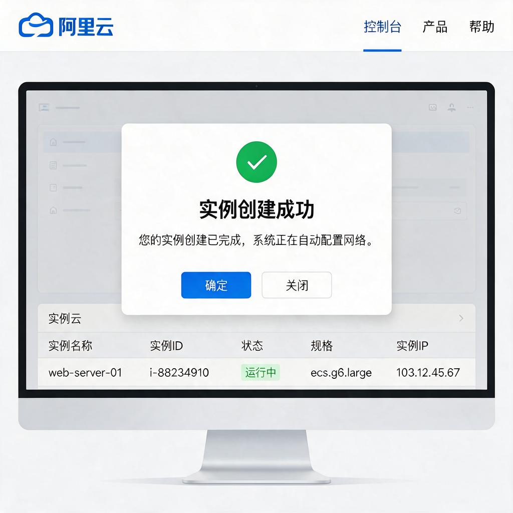 阿里云服务器付费成功没实例