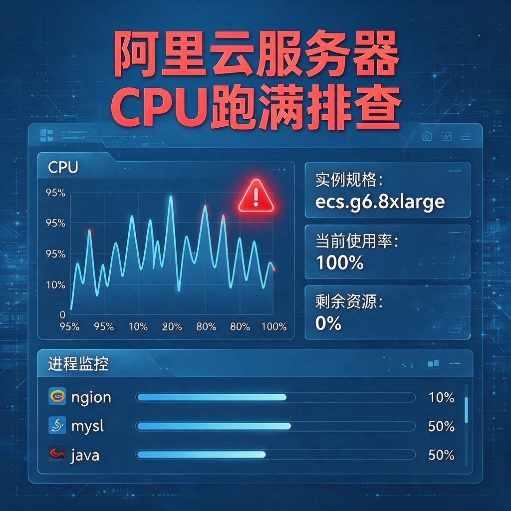 阿里云服务器CPU跑满排查