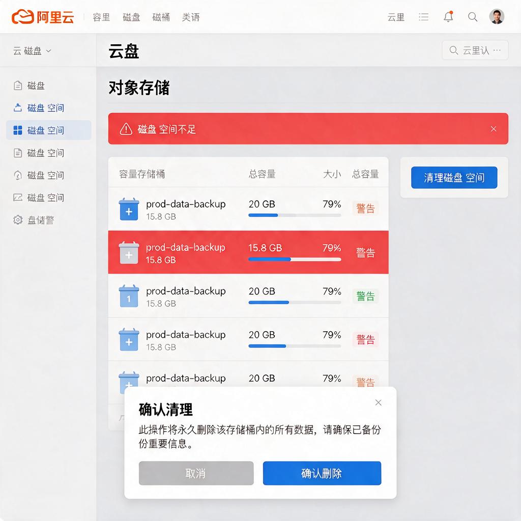阿里云服务器磁盘空间不足清理