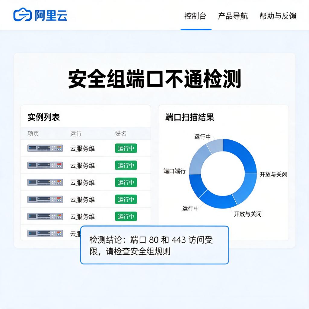 阿里云安全组端口不通检测