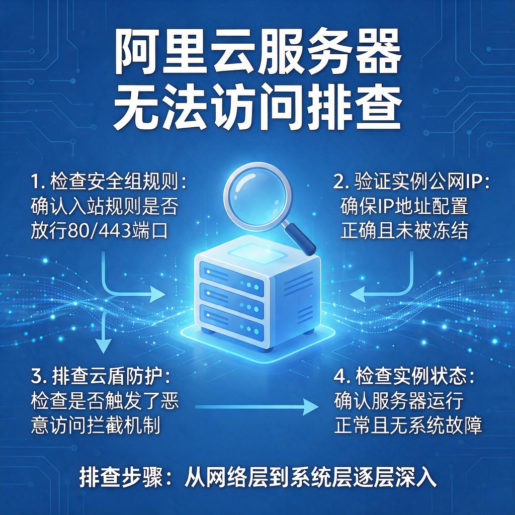 阿里云服务器无法访问排查
