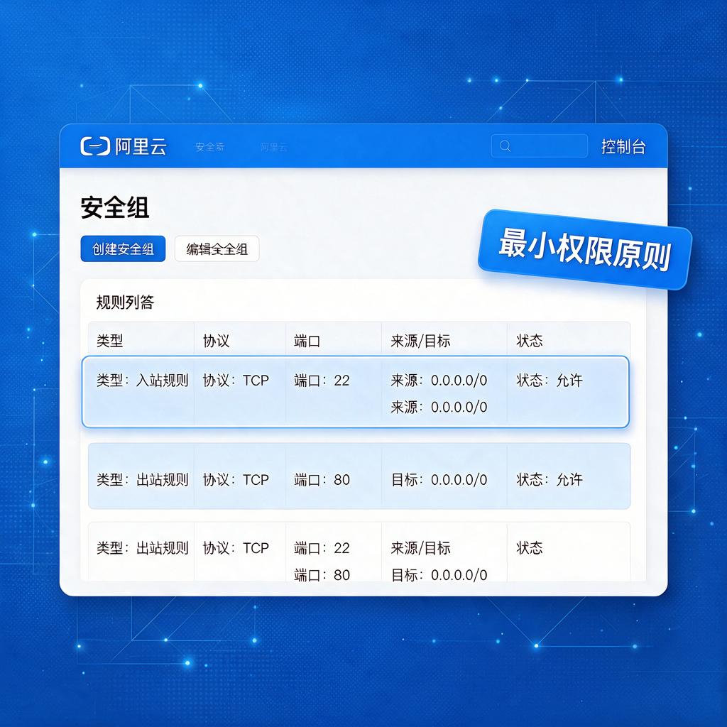 阿里云安全组最小权限配置
